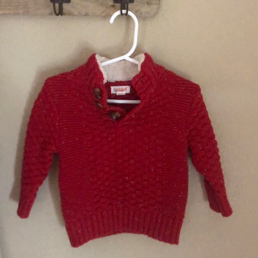 Cat & Jack red sweater 18 Months